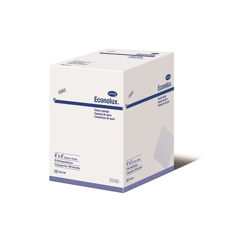 Hartmann Gauze Econolux 4 X 4 8-Ply Str 2’S Case of 12 - Item Detail - Hartmann