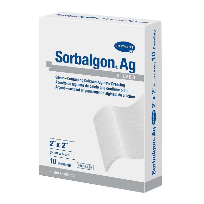 Hartmann Sorbalgon Ag 2 X 2 Silver Alginate Box of 10 - Wound Care >> Advanced Wound Care >> Silver Dressings - Hartmann
