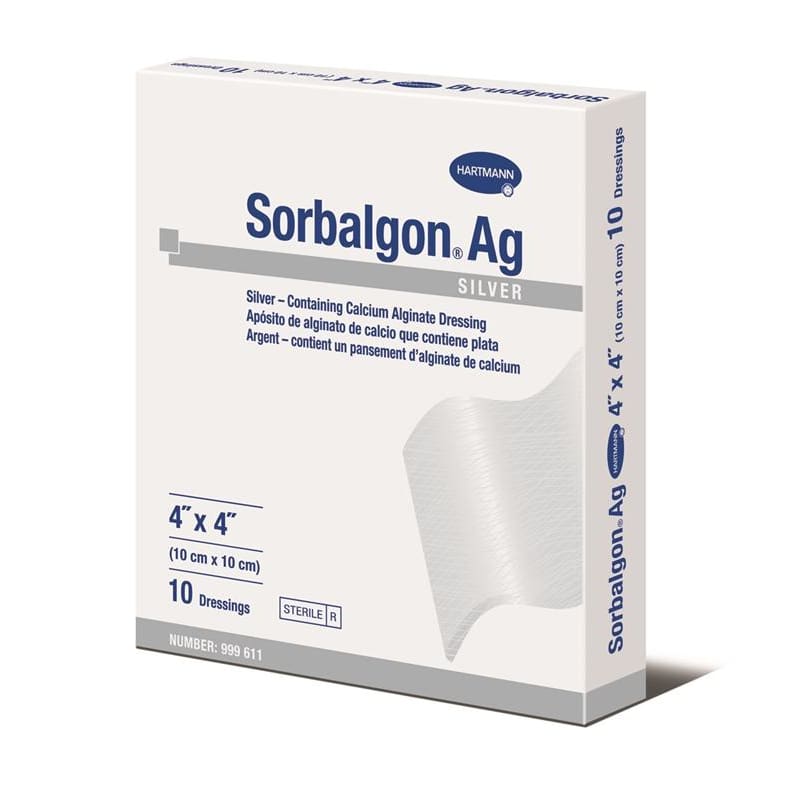 Hartmann Sorbalgon Ag 4 X 4 Silver Alginate Box of 10 - Wound Care >> Advanced Wound Care >> Silver Dressings - Hartmann