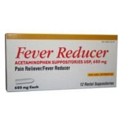 Harvard Drug Acetaminophen Supp 650Mg Box of 12 (Pack of 2) - Over the Counter >> Pain Relief - Harvard Drug
