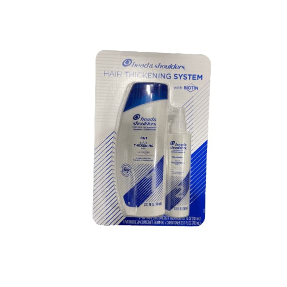 Head & Shoulders Head & Shoulders Hair Thickening System, 23 oz Shampoo + 6.7 oz Treatment 2 in 1 Shampoo