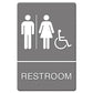 Headline Sign Ada Sign Employees Must Wash Hands... Tactile Symbol/braille 6 X 9 Gray - Office - Headline® Sign
