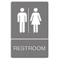 Headline Sign Ada Sign Men Restroom Wheelchair Accessible Symbol Molded Plastic 6 X 9 Gray - Office - Headline® Sign