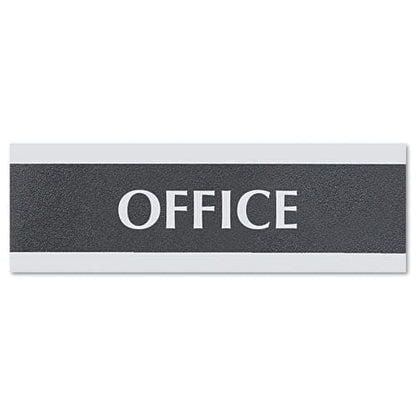 Headline Sign Century Series Office Sign Office 9 X 3 Black/silver - Office - Headline® Sign