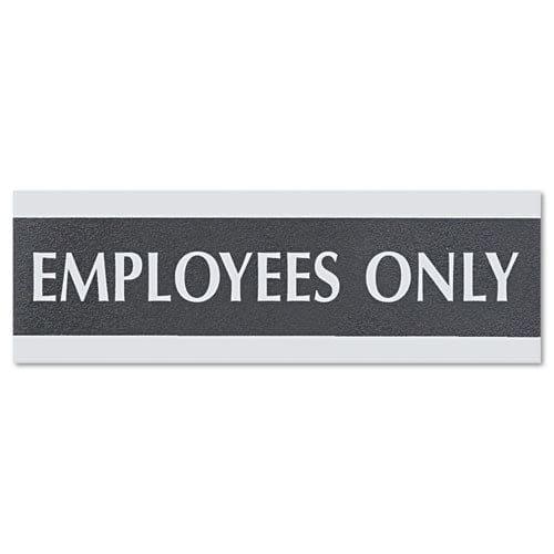 Headline Sign Century Series Office Sign No Smoking 9 X 3 Black/silver - Office - Headline® Sign
