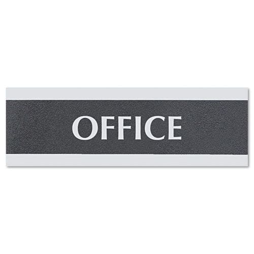 Headline Sign Century Series Office Sign Private 9 X 3 Black/silver - Office - Headline® Sign