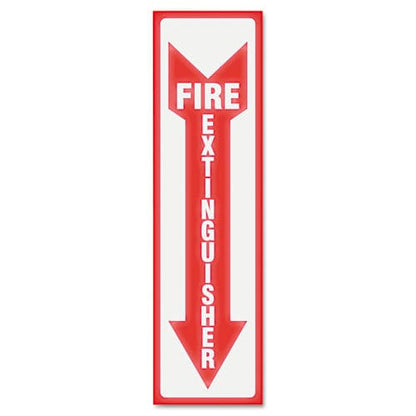 Headline Sign Glow In The Dark Sign 4 X 13 Red Glow Fire Extinguisher - Office - Headline® Sign