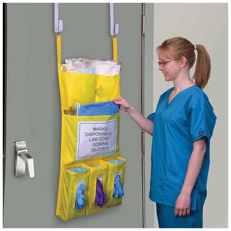 Health Care Logistics Personal Protection Door Caddy 6 Pocket - Nursing Supplies >> Nursing Misc - Health Care Logistics
