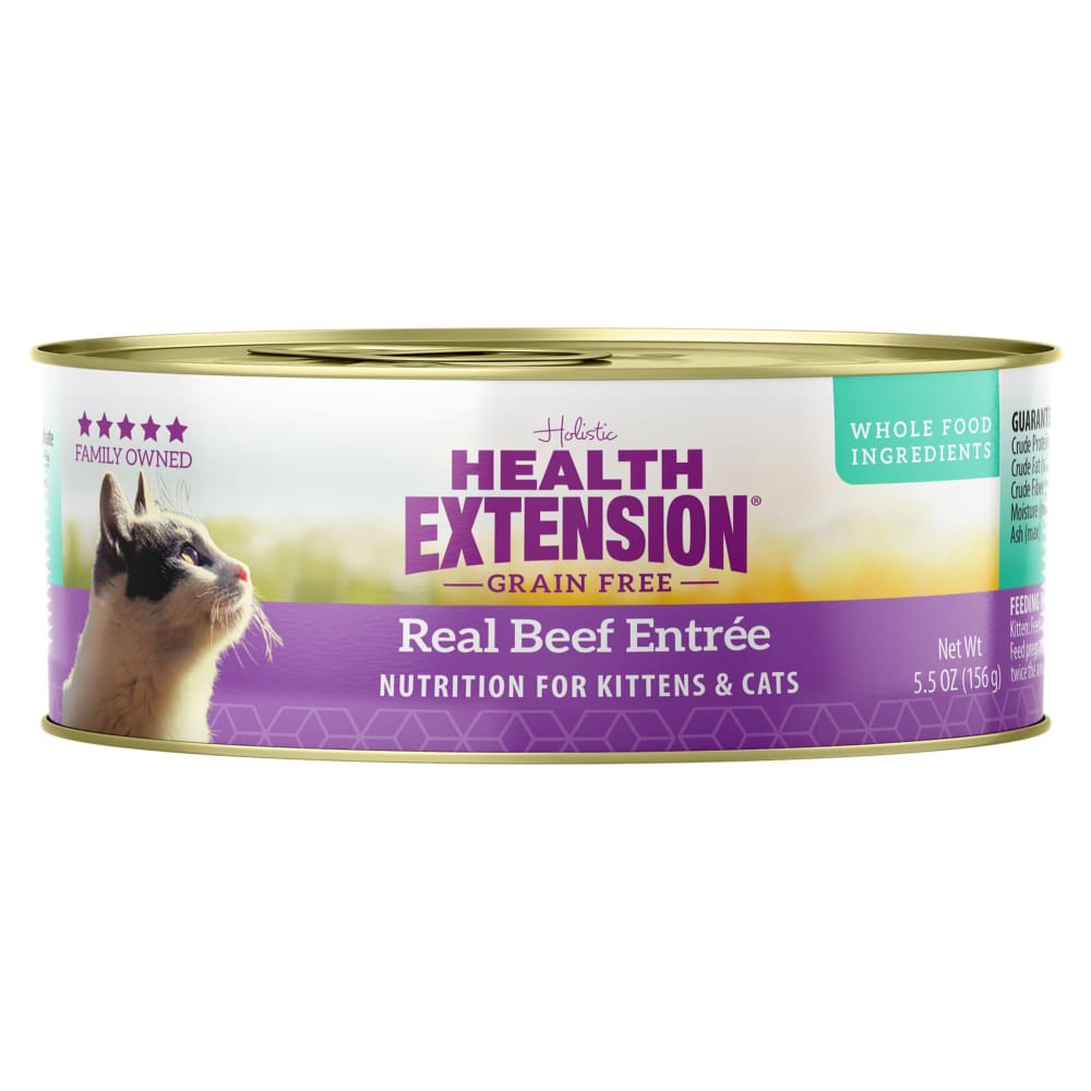 Health Extension Beef Entree Cat Food 5.5oz (Case of 24) - Pet Supplies - Health Extension