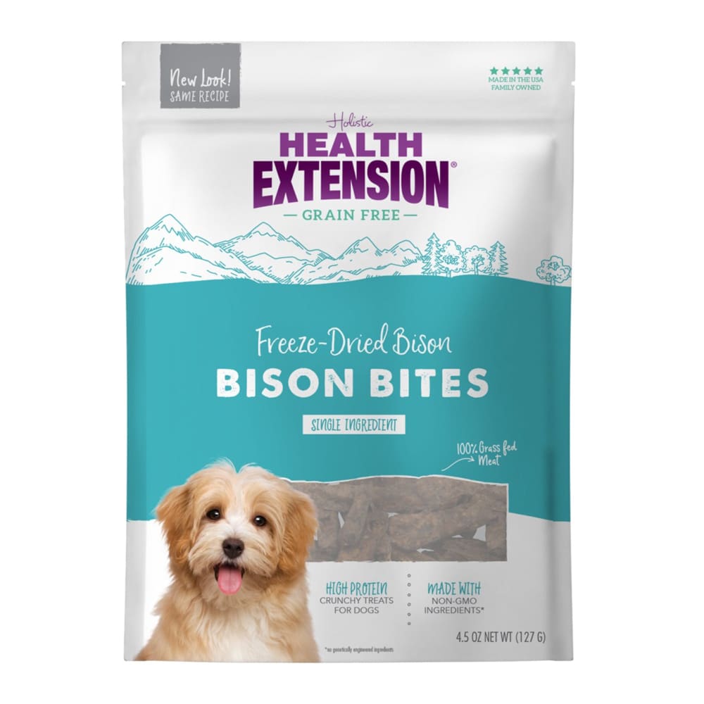 Health Extension Bison Bites 4.5oz - Pet Supplies - Health Extension