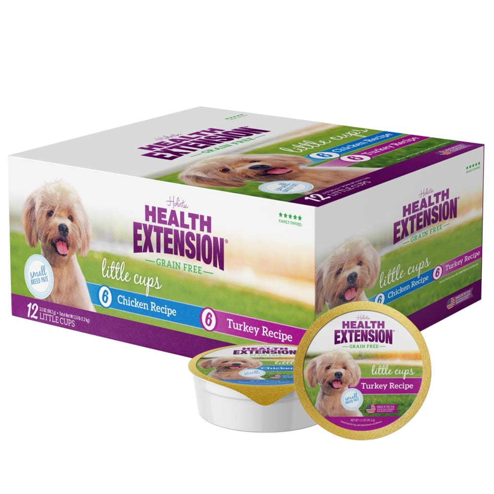 Health Extension Little Cups *Small Breed* Variety Box - Turkey-Chicken 3.5oz - Pet Supplies - Health Extension