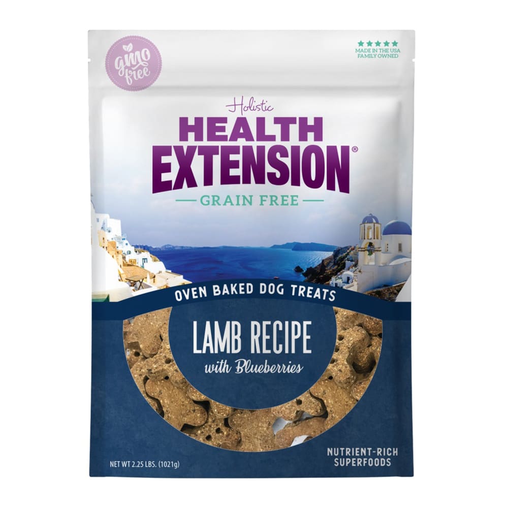 Health Extension Oven Baked Treats - Lamb Recipe with Blueberries 2.25lb - Pet Supplies - Health Extension