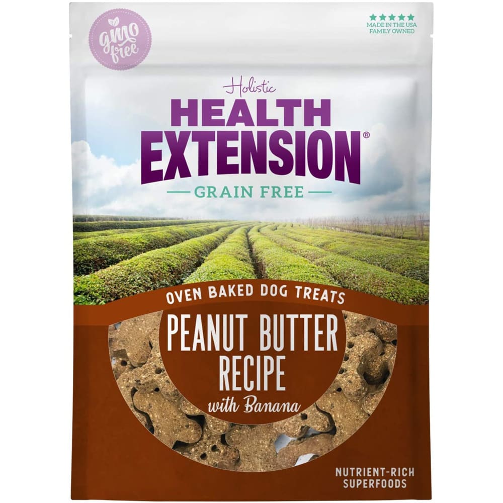 Health Extension Oven Baked Treats - Peanut Butter Recipe with Banana 6oz - Pet Supplies - Health Extension