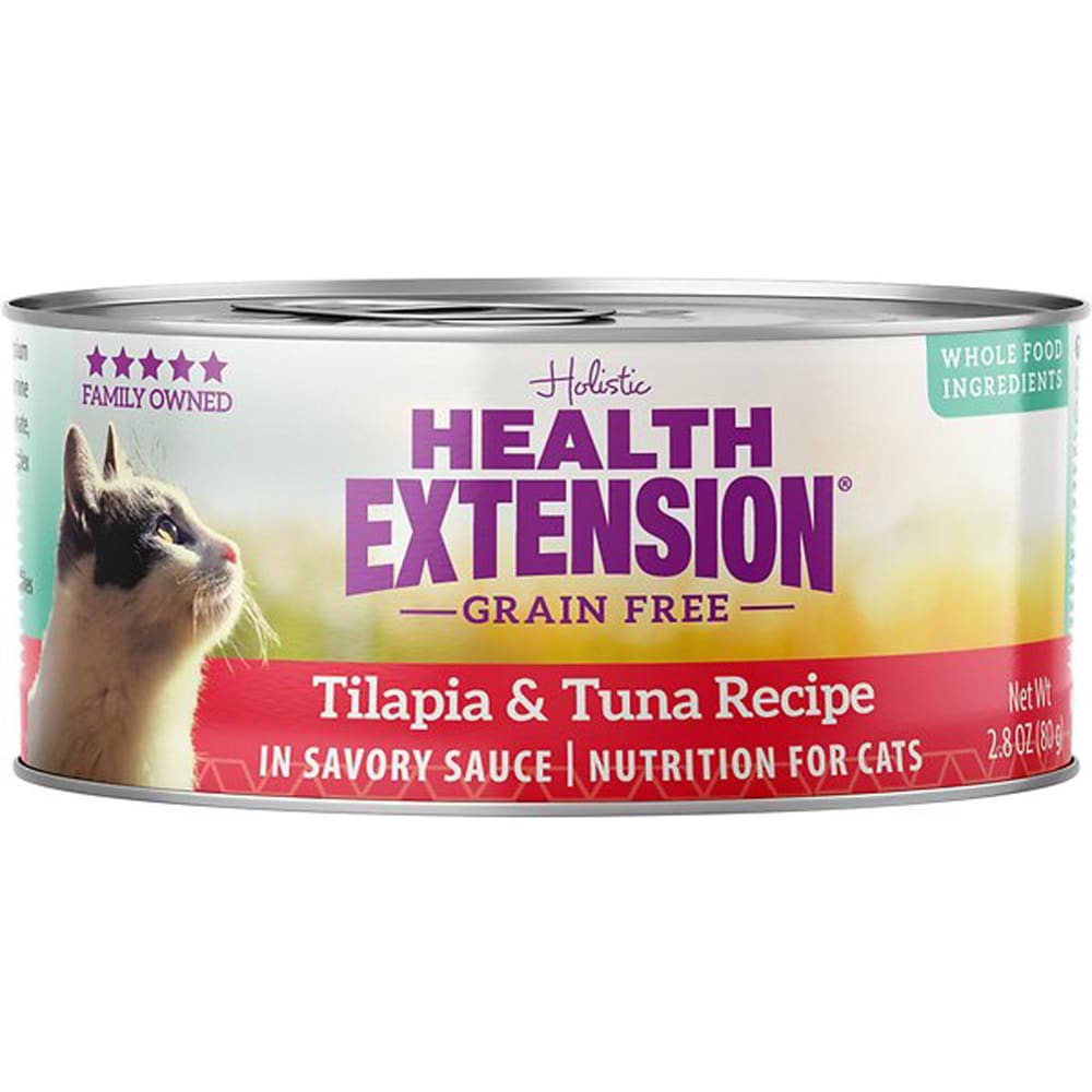 Health Extension Tilapia and Tuna Cat Food 2.8oz (Case of 24) - Pet Supplies - Health Extension