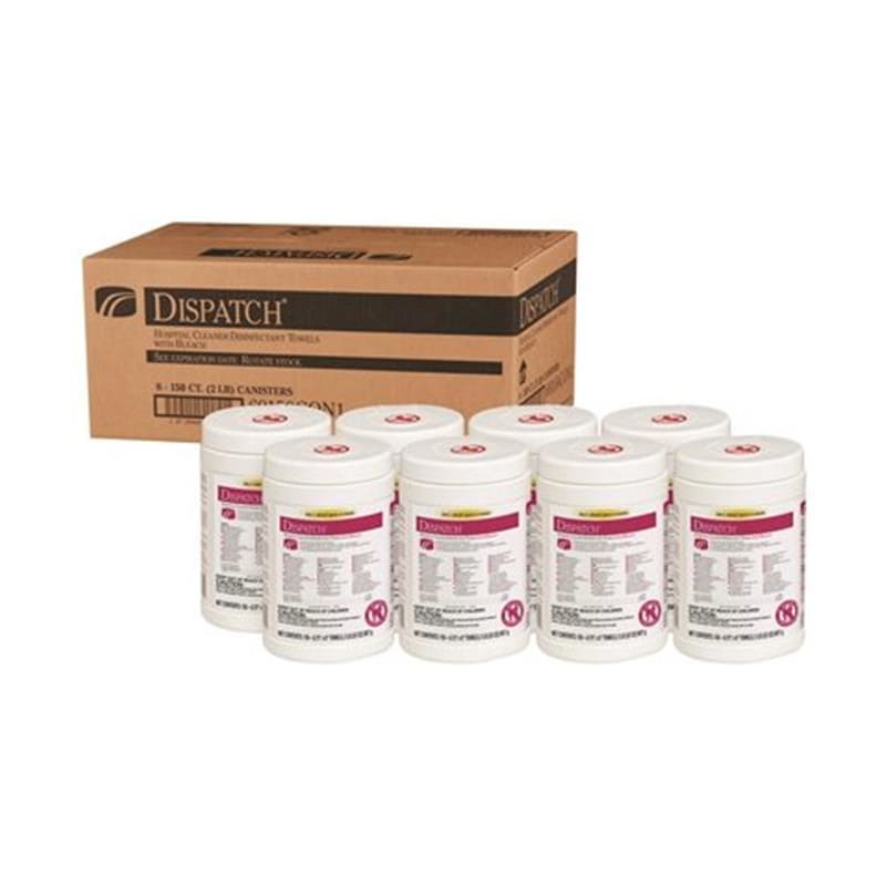 HealthLink Dispatch Towels 6.75 X 8 Canister Case of 8 - HouseKeeping >> Disinfectants - HealthLink