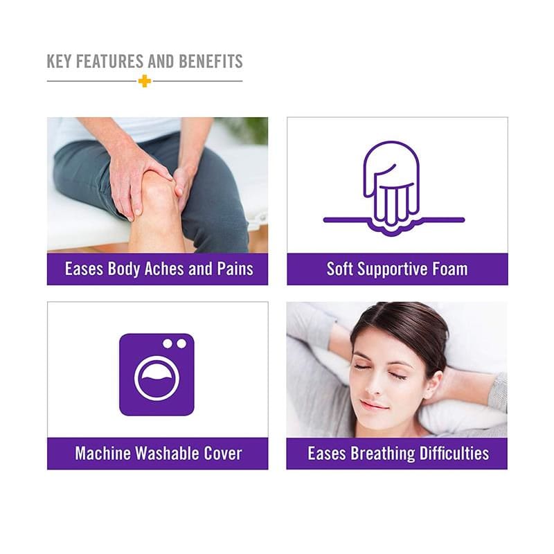 HealthSmart Bed Wedge Foam 7 X 24 X 24 Blue - Body Positioning and Pressure Relief >> Wedges - HealthSmart