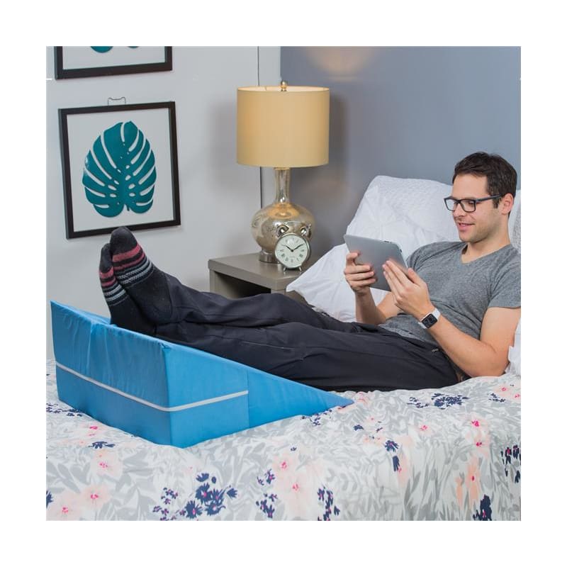 HealthSmart Bed Wedge Foam 7 X 24 X 24 Blue - Body Positioning and Pressure Relief >> Wedges - HealthSmart