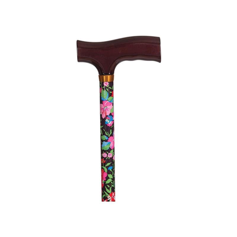 HealthSmart Cane Derby Handle Adj 7/8In Floral - Durable Medical Equipment >> Walking Aids - HealthSmart