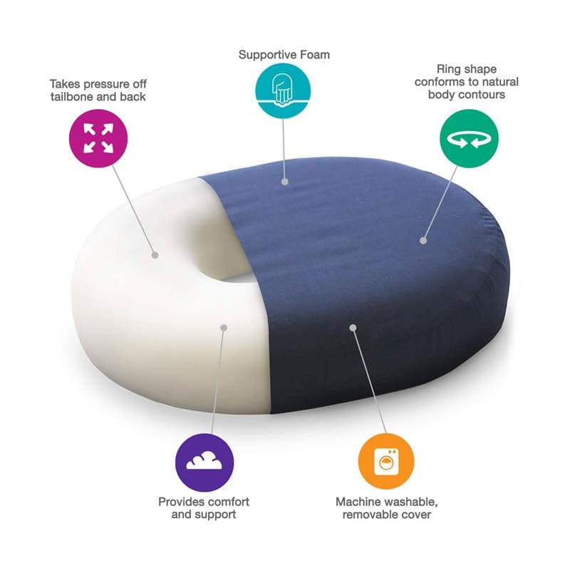 HealthSmart Cushion Ring 16In White Molded - Durable Medical Equipment >> Cushions - HealthSmart