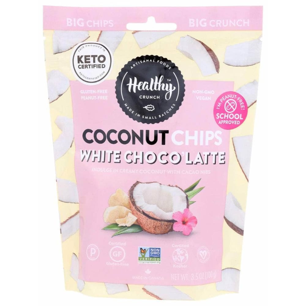 HEALTHY CRUNCH Healthy Crunch White Choco Latte Coconut Chips, 3.5 Oz