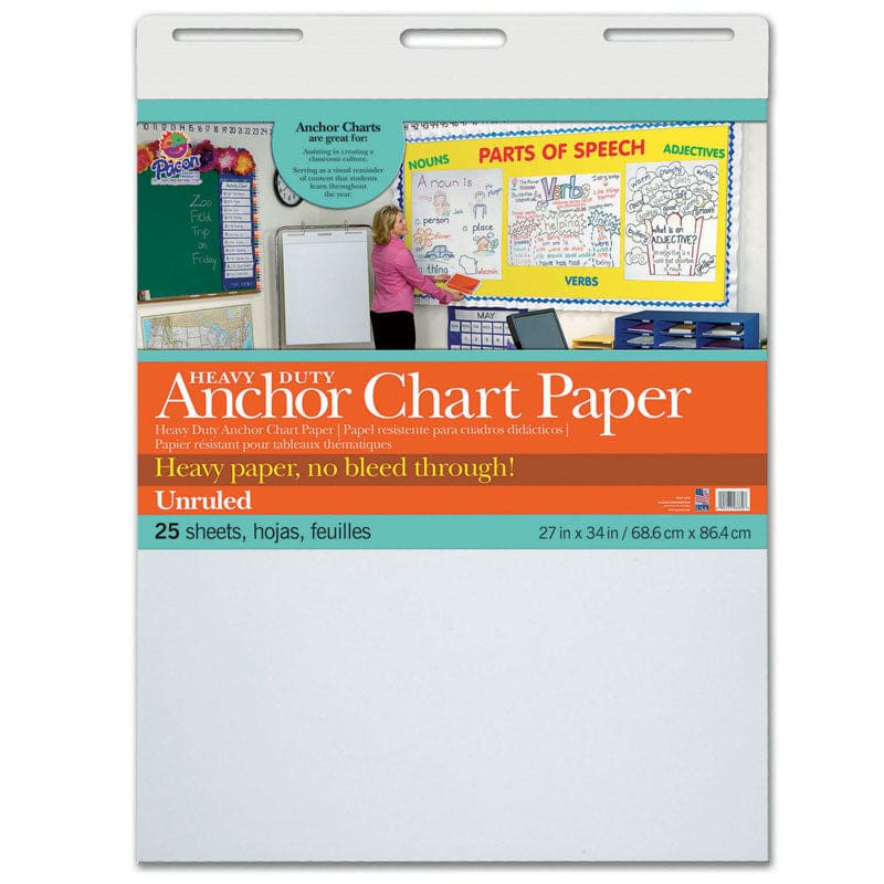 Heavy Duty Anchor 27X34 Unruled Chart Paper - Chart Tablets - Dixon Ticonderoga Co - Pacon