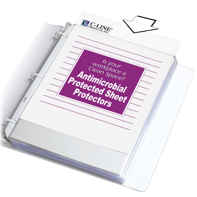Heavyweight Sheet Protectors 100/Bx With Antimicrobial Protection - Sheet Protectors - C-Line Products Inc