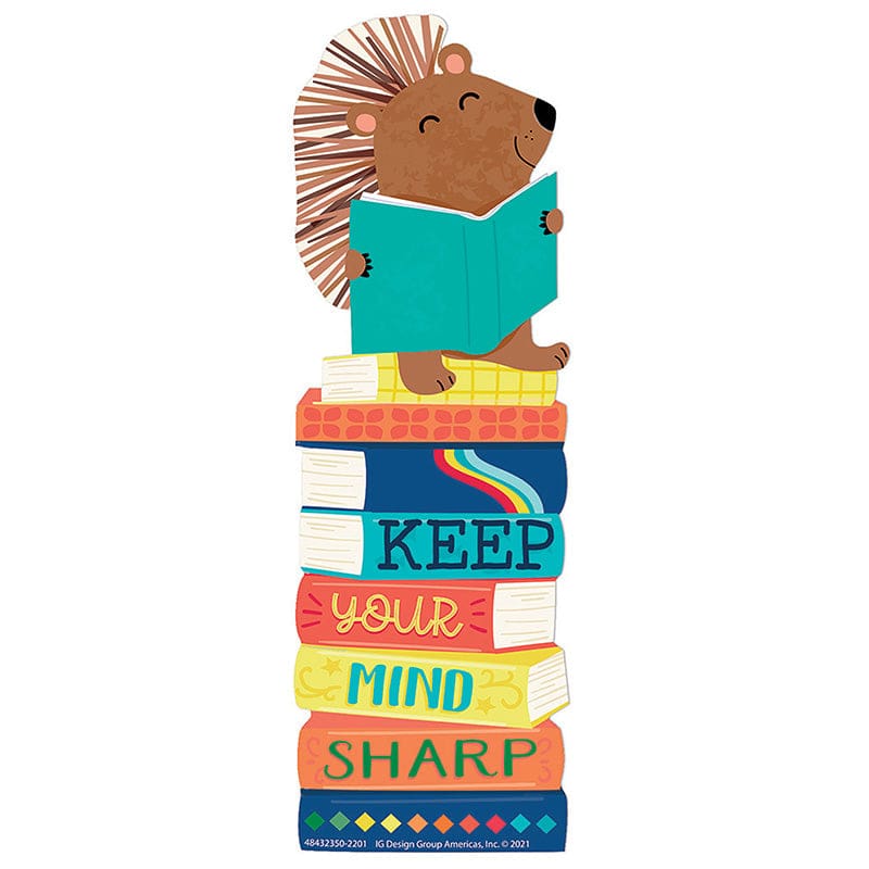 Hedgehog Keep Mind Sharp Bookmark (Pack of 10) - Bookmarks - Eureka