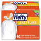 Hefty Easy Flaps Trash Bags 13 Gal 0.69 Mil 23.75 X 28 White 80 Bags/box 3 Boxes/carton - Janitorial & Sanitation - Hefty®