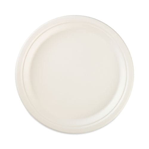 Hefty Ecosave Tableware Plate Bagasse 6.75 Dia White 30/pack 12 Packs/carton - Food Service - Hefty®