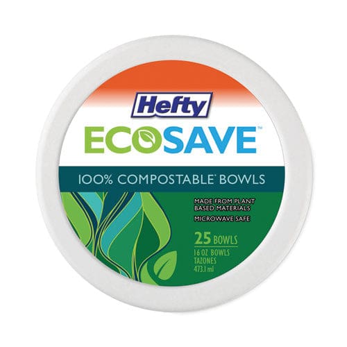 Hefty Ecosave Tableware Plate Bagasse 6.75 Dia White 30/pack - Food Service - Hefty®