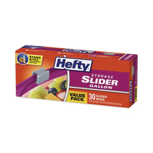 Hefty Slider Bags 1 Gal 1.5 Mil 10.56 X 11 Clear 30/box - Food Service - Hefty®