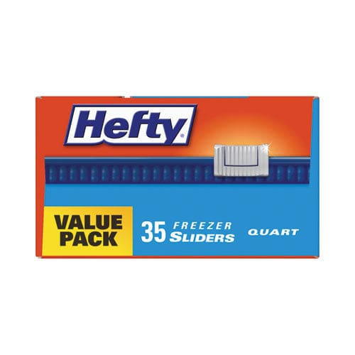 Hefty Slider Bags 1 Qt 2.5 Mil 7 X 8 Clear 35 Bags/box 9 Boxes/carton - Food Service - Hefty®