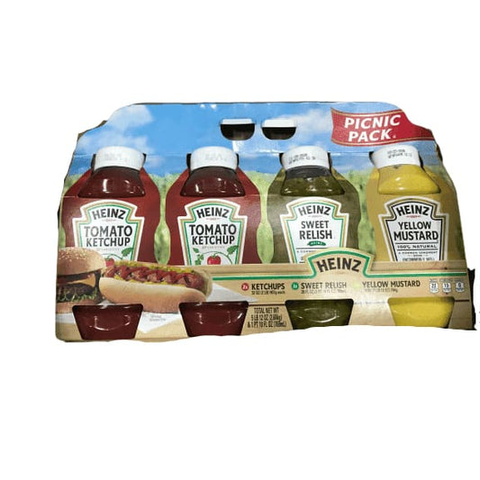 Heinz Ketchup, Mustard, and Sweet Relish Picnic Pack, 4 Pack - ShelHealth.Com