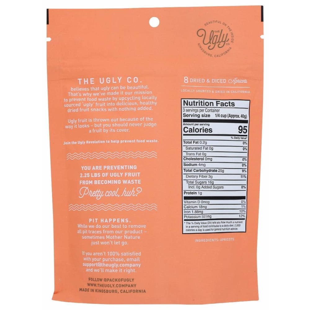 HELLO IM UGLY Hello Im Ugly Apricots Dried And Diced, 4 Oz