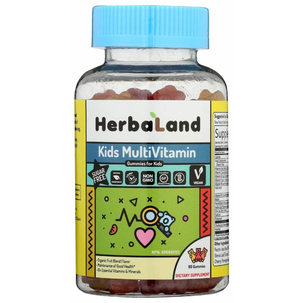 HERBALAND New HERBALAND: Multivitamin Gummies For Kids Sugar Free, 90 pc