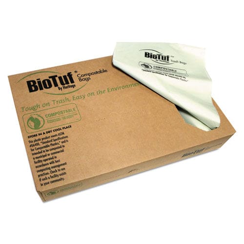 Heritage Biotuf Compostable Can Liners 30 Gal 0.88 Mil 30 X 39 Green 25 Bags/roll 6 Rolls/carton - Janitorial & Sanitation - Heritage