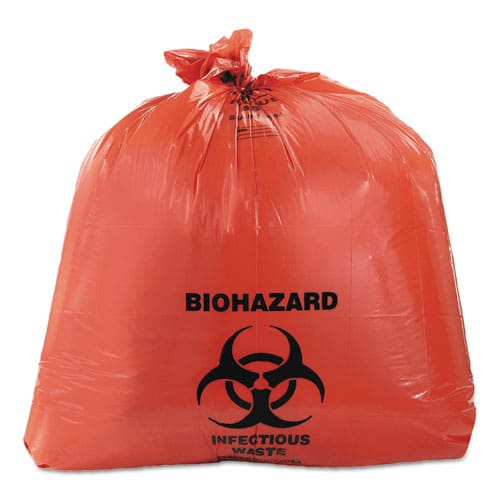 Heritage Healthcare Biohazard Printed Can Liners 20-30 Gal 1.3 Mil 30 X 43 Blue 200/carton - Janitorial & Sanitation - Heritage