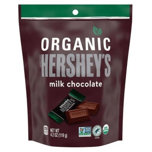 HERSHEY Grocery > Refrigerated HERSHEY: Organic Miniatures Milk Chocolate Candy Bars, 4.2 oz