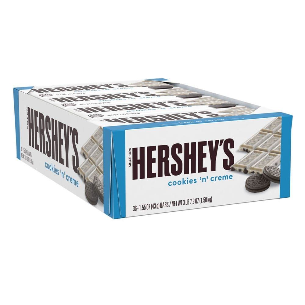 HERSHEY’S COOKIES ’N’ CREME Candy Bulk Individually Wrapped Bars (1.55 oz. 36 ct.) - Candy - HERSHEY’S COOKIES