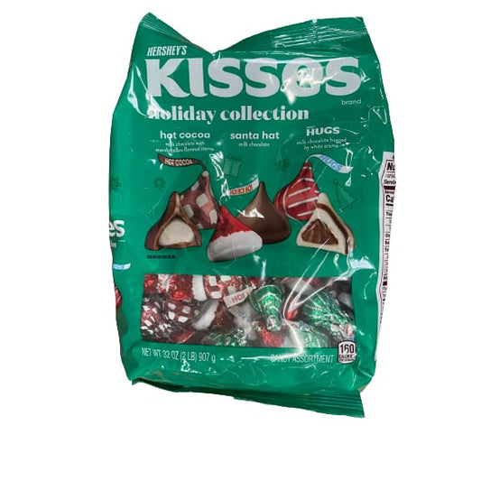 HERSHEY’S HUGS & KISSES Holiday Collection Assorted Milk Chocolate and Creme Christmas Candy 32 oz - HERSHEY’S