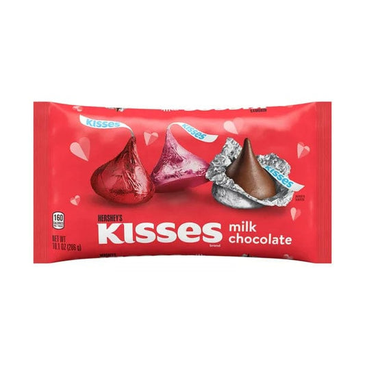 HERSHEY’S KISSES Milk Chocolate Candy Valentine’s Day 10.1 oz Bag - HERSHEY’S