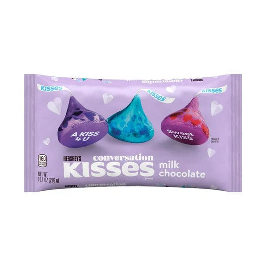 HERSHEY’S KISSES Milk Chocolate Conversation Candy Valentine’s Day 10.1 oz Bag - HERSHEY’S