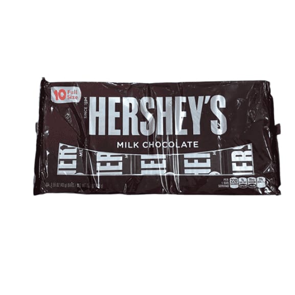 Hershey's Milk Chocolate Bar 1.55 oz. , 10 Count - ShelHealth.Com
