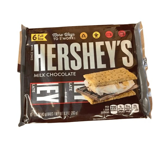 Hershey's Milk Chocolate Bars, 6x1.55 oz - ShelHealth.Com