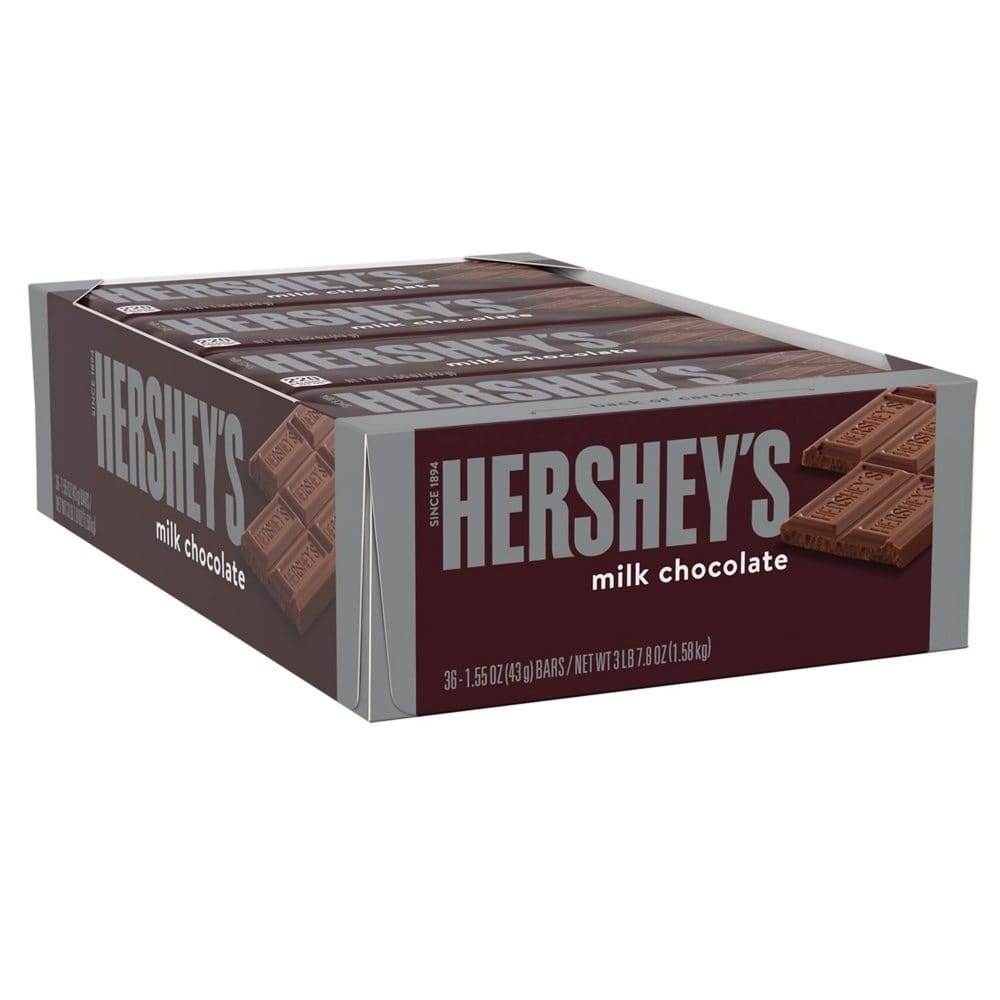 HERSHEY’S Milk Chocolate Candy Bulk Individually Wrapped Bars (1.55 oz. 36 ct.) - Candy - HERSHEY’S Milk