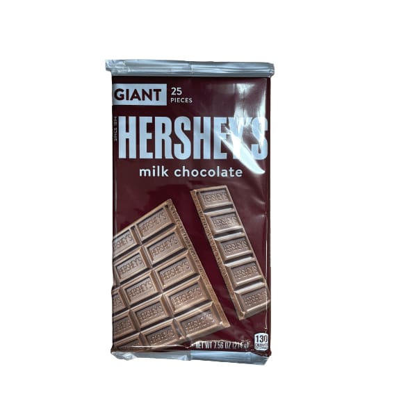 Hershey's HERSHEY'S, Milk Chocolate Giant Candy, Gluten Free, 7.56 oz, Bar (25 Pieces)