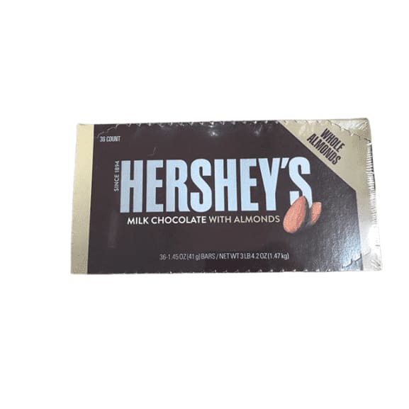 Hershey's Milk Chocolate With Almonds Bar 1.45 oz. , 36 Count - ShelHealth.Com