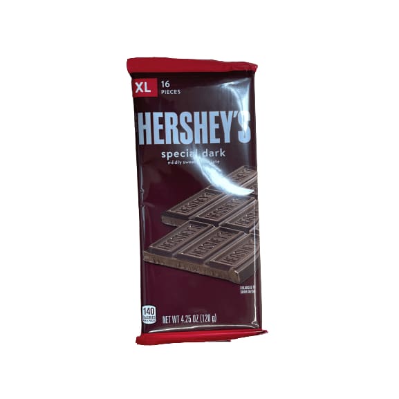 Hershey's Hershey's Special Dark Mildly Sweet Dark Chocolate Candy, 4.25 oz, Bar