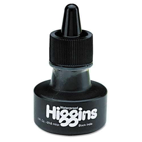 Higgins Waterproof Pigmented Drawing Ink 1 Oz Bottle Black - School Supplies - Higgins®