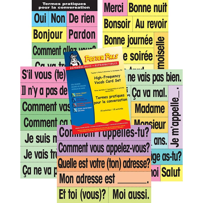 High-Freq Vocab Card Set French - Flash Cards - Poster Pals